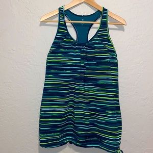 ATHLETA SWIM TANK XL GREEN/BLUE GUC